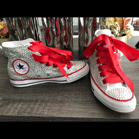 blinged out converse shoes